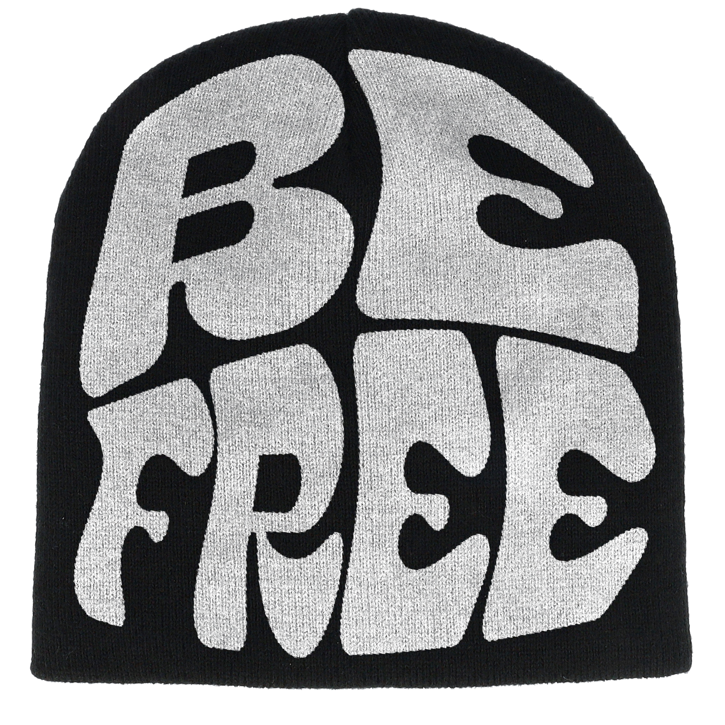 BEFREE SILK LINE TEXT BEANIE